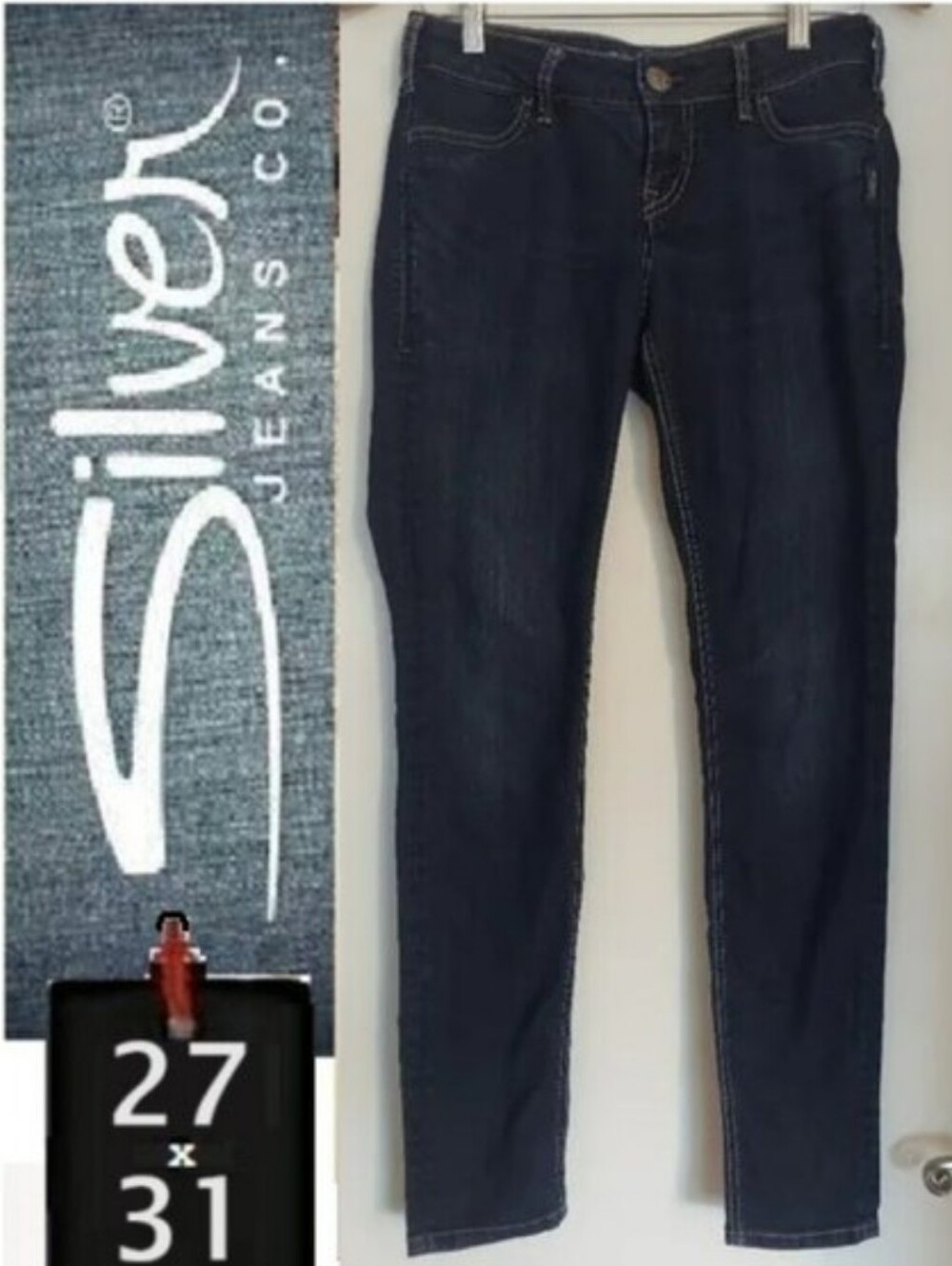 Silver Suki jeggings, 27 x 31, dark denim